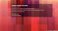 Desktop Screenshot of duranduran.sk